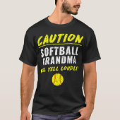 Fastpitch Softball Grandma Funny T-shirt (Voorkant)