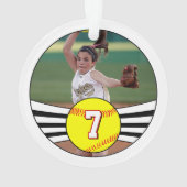 Fastpitch Softball het Aantal van de Speler van de Ornament (achterkant)