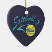 Fastpitch Softball Ma Athletic Tail Keramisch Ornament (Rechts)