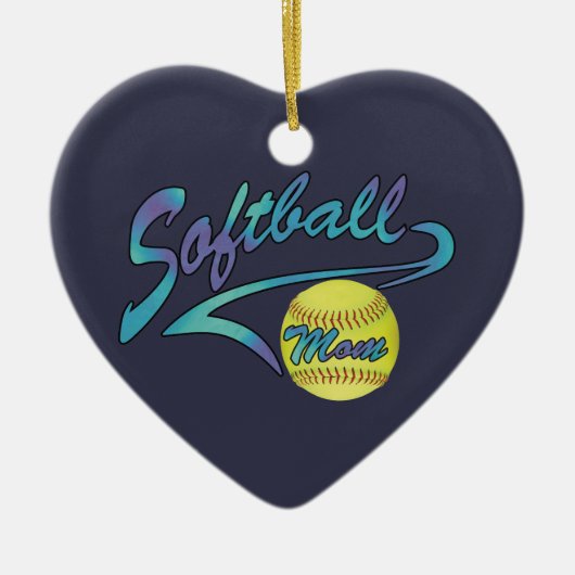 Fastpitch Softball Ma Athletic Tail Keramisch Ornament (Voorkant)