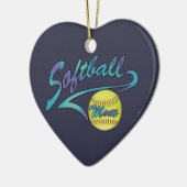 Fastpitch Softball Ma Athletic Tail Keramisch Ornament (Links)