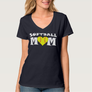 Fastpitch Softball Ma Cute Women's Sports V-nek T-shirt