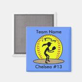 FastPitch Softball Magnet (Voorkant / Achterkant)