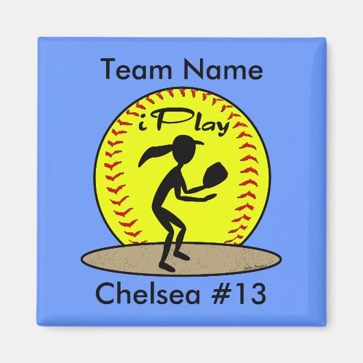 FastPitch Softball Magnet (Voorkant)