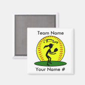 FastPitch Softball Magnet (Voorkant / Achterkant)