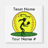 FastPitch Softball Magnet (Voorkant)