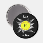 FastPitch Softball Magnet (Voorkant / Achterkant)