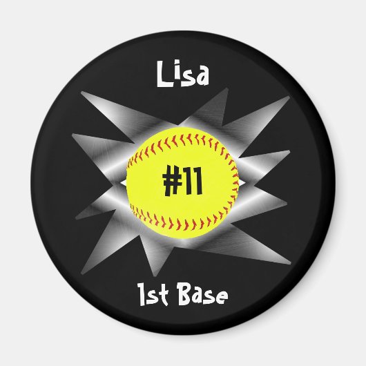 FastPitch Softball Magnet (Voorkant)