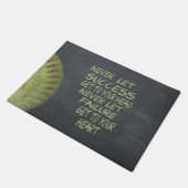 Fastpitch Softball Motivatie succes Deurmat (Schuin)