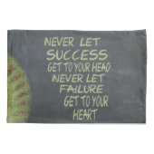 Fastpitch Softball Motivatie succes Kussensloop (Achterkant)