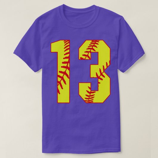 Fastpitch Softball Nummer 13 13 Softball Jersey U T-shirt (Design voorkant)