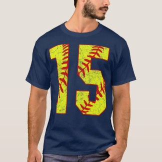 Fastpitch Softball Nummer 15 15 Softball Jersey U T-shirt
