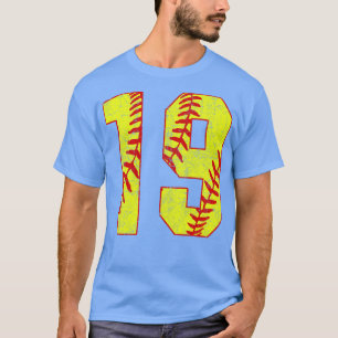 Fastpitch Softball Nummer 19 19 Softball Jersey U T-shirt