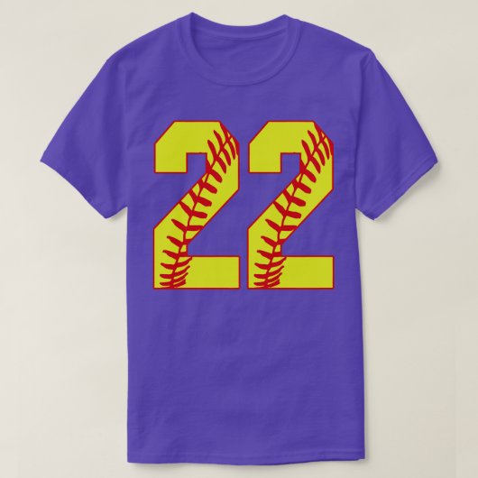 Fastpitch Softball Nummer 22 22 Softball Jersey U T-shirt (Design voorkant)