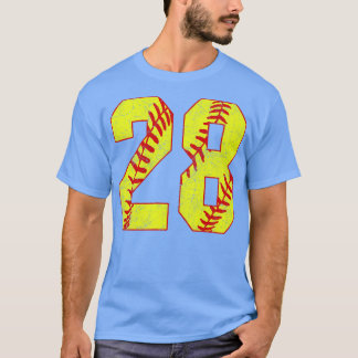 Fastpitch Softball Nummer 28 28 Softball Jersey U T-shirt