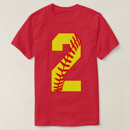 Fastpitch Softball Nummer 2 2 Softball Jersey Uni T-shirt (Design voorkant)