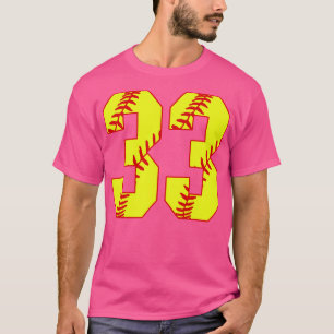 Fastpitch Softball Nummer 33 33 Softball Jersey U T-shirt