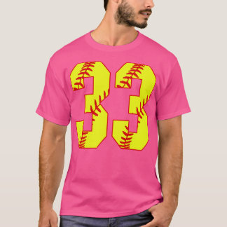 Fastpitch Softball Nummer 33 33 Softball Jersey U T-shirt