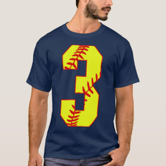 Fastpitch Softball Nummer 3 3 Softball Jersey Uni T-shirt