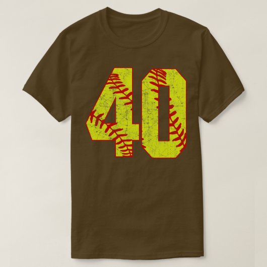 Fastpitch Softball Nummer 40 40 Softball Jersey U T-shirt (Design voorkant)