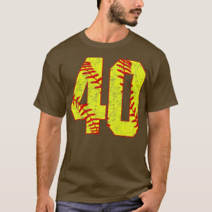 Fastpitch Softball Nummer 40 40 Softball Jersey U T-shirt