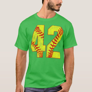 Fastpitch Softball Nummer 42 42 Softball Jersey U T-shirt