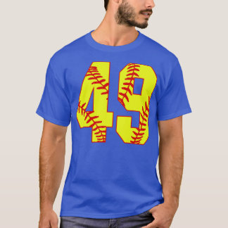 Fastpitch Softball Nummer 49 49 Softball Jersey U T-shirt