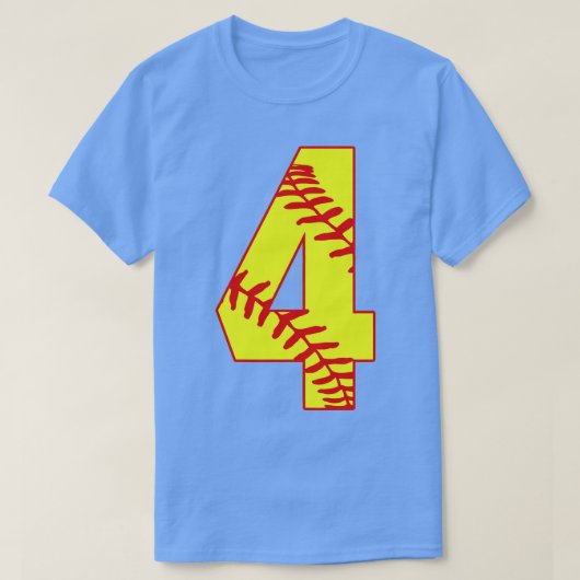 Fastpitch Softball Nummer 4 4 Softball Jersey Uni T-shirt (Design voorkant)