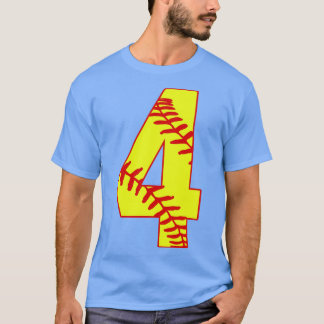 Fastpitch Softball Nummer 4 4 Softball Jersey Uni T-shirt