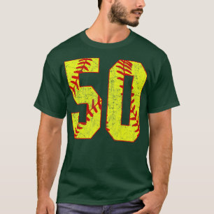 Fastpitch Softball Nummer 50 50 Softball Jersey U T-shirt