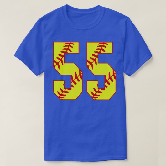 Fastpitch Softball Nummer 55 55 Softball Jersey U T-shirt (Design voorkant)