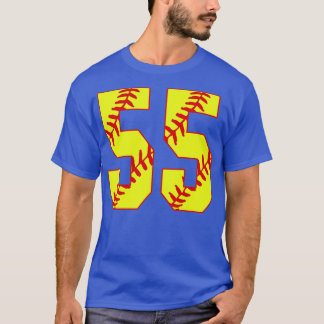 Fastpitch Softball Nummer 55 55 Softball Jersey U T-shirt