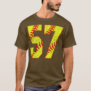 Fastpitch Softball Nummer 57 57 Softball Jersey U T-shirt