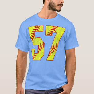 Fastpitch Softball Nummer 57 57 Softball Jersey U T-shirt