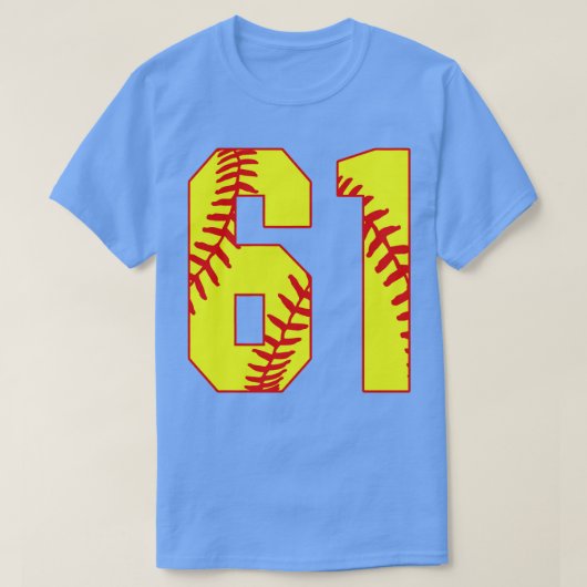 Fastpitch Softball Nummer 61 61 Softball Shirt Jer (Design voorkant)