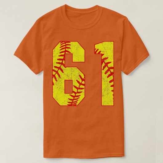 Fastpitch Softball Nummer 61 61 Softball Shirt Jer (Design voorkant)