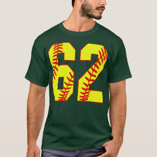 Fastpitch Softball Nummer 62 62 Softball Jersey U T-shirt