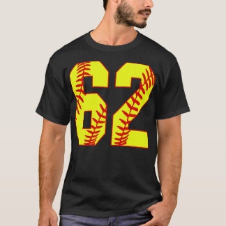 Fastpitch Softball Nummer 62 62 Softball Jersey U T-shirt