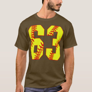 Fastpitch Softball Nummer 63 63 Softball Jersey U T-shirt