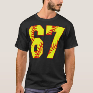 Fastpitch Softball Nummer 67 67 Softball Jersey U T-shirt