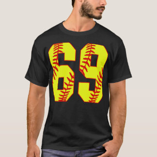 Fastpitch Softball Nummer 69 69 Softball Jersey U T-shirt