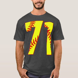 Fastpitch Softball Nummer 71 71 Softball Jersey U T-shirt
