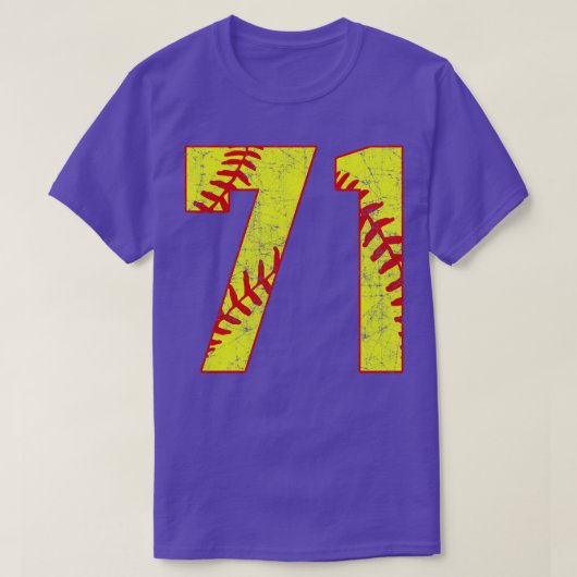 Fastpitch Softball Nummer 71 71 Softball Jersey U T-shirt (Design voorkant)