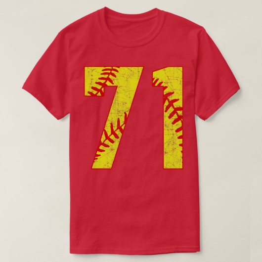 Fastpitch Softball Nummer 71 71 Softball Shirt Jer (Design voorkant)