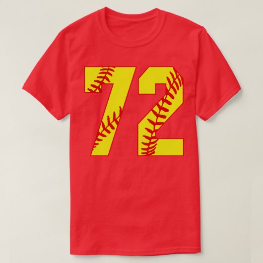 Fastpitch Softball Nummer 72 72 Softball Jersey U T-shirt (Design voorkant)