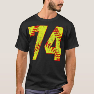 Fastpitch Softball Nummer 74 74 Softball Jersey U T-shirt