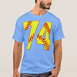 Fastpitch Softball Nummer 74 74 Softball Jersey U T-shirt