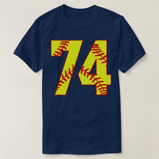 Fastpitch Softball Nummer 74 74 Softball Jersey U T-shirt (Design voorkant)