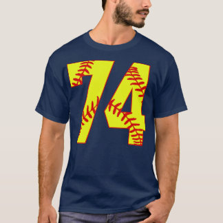 Fastpitch Softball Nummer 74 74 Softball Jersey U T-shirt