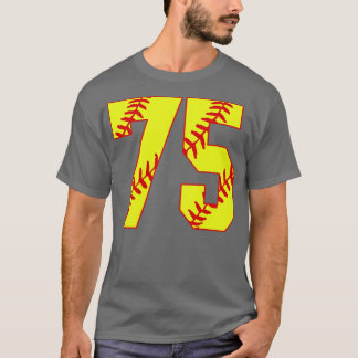 Fastpitch Softball Nummer 75 75 Softball Jersey U T-shirt